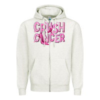 Oatmeal Heather crush cancer Zipper Hoodie - NancyCooperArtShop