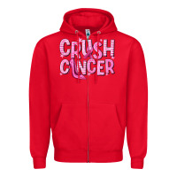 Red crush cancer Zipper Hoodie - NancyCooperArtShop