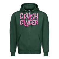 Sports Green crush cancer Zipper Hoodie - NancyCooperArtShop