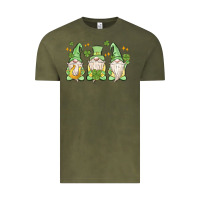 Vintage Olive st. patrick's day gnomes Vintage Tee - MaliasSmallBusiness