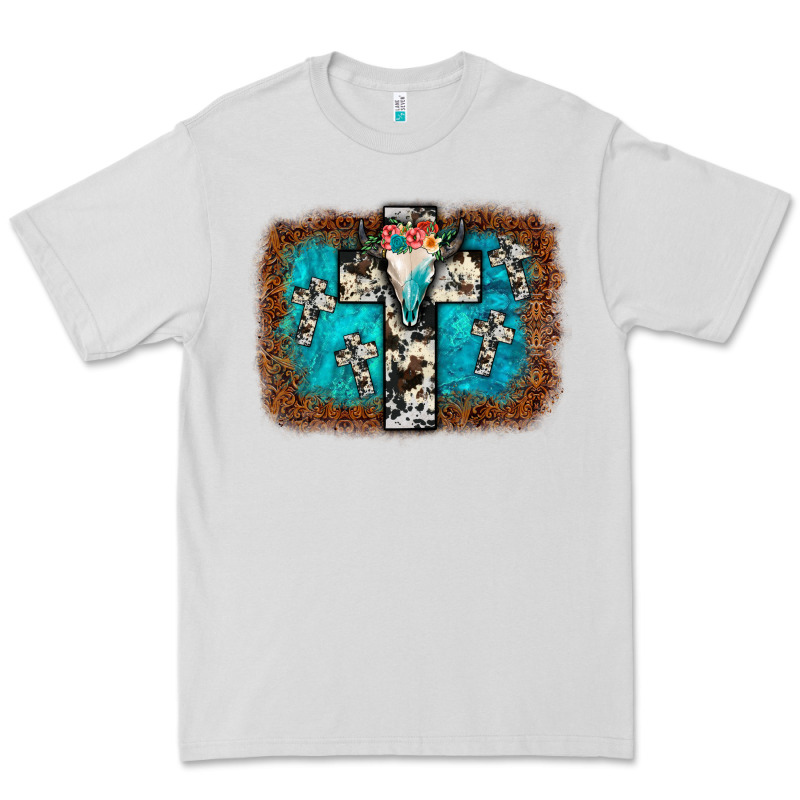 Bull Skull Cross Backgraund Premium Tee by JahusDesignShop | Teevron