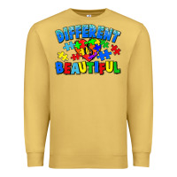 Antique Gold Different is beautiful Autism Premium Sweatshirt - CowGirlArtShop