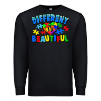 Black Different is beautiful Autism Premium Sweatshirt - CowGirlArtShop