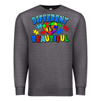 Charcoal Heather Different is beautiful Autism Premium Sweatshirt - CowGirlArtShop