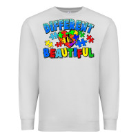Dove Grey Different is beautiful Autism Premium Sweatshirt - CowGirlArtShop