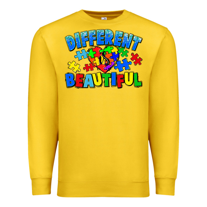 Different Is Beautiful Autism Premium Sweatshirt by CowGirlArtShop | Teevron