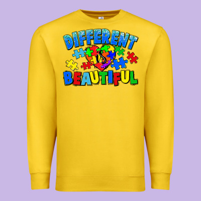 Different Is Beautiful Autism Premium Sweatshirt Designed By Cowgirlartshop