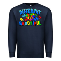 Navy Different is beautiful Autism Premium Sweatshirt - CowGirlArtShop