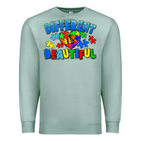Seafoam Different is beautiful Autism Premium Sweatshirt - CowGirlArtShop