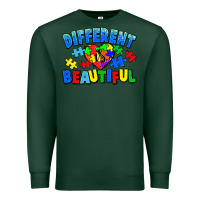 Sports Green Different is beautiful Autism Premium Sweatshirt - CowGirlArtShop