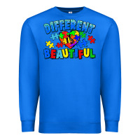 True Royal Different is beautiful Autism Premium Sweatshirt - CowGirlArtShop