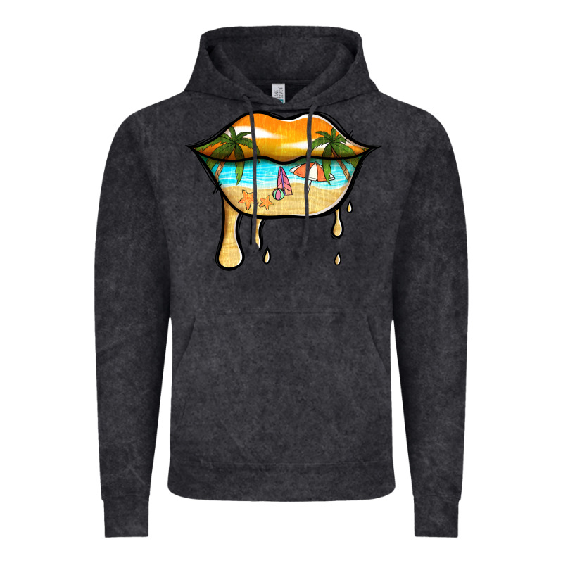 Beach Lips Vintage Hoodie by Jasminsmagicworld | Teevron