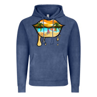 Vintage Denim beach lips Vintage Hoodie - Jasminsmagicworld