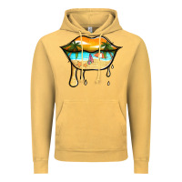 Vintage Mustard beach lips Vintage Hoodie - Jasminsmagicworld