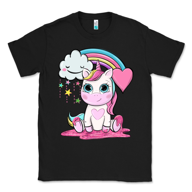 Cute Unicorn And Rainbow Classic Tee by NancyCooperArtShop | Teevron