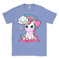Colony Blue cute unicorn and rainbow Classic Tee - NancyCooperArtShop