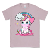 Lilac cute unicorn and rainbow Classic Tee - NancyCooperArtShop