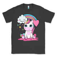 Smoke cute unicorn and rainbow Classic Tee - NancyCooperArtShop
