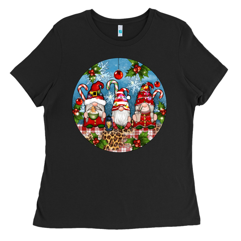 Christmas Gnomes Ornament Ladies Tee by Artiststas | Teevron