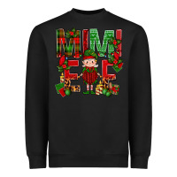 Black Mimi Elf with Knitting Christmas Heavyweight Sweatshirt - BundleAndBundleShop