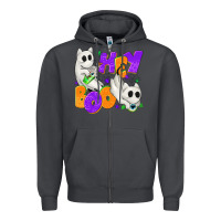 Smoke Hey Boo with Ghost Cats Zipper Hoodie - texasbilliewilder