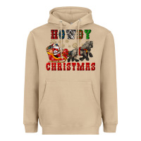 Mushroom howdy christmas with santa riding his sleighs Heavyweight Hoodie - CowGirlArtShop