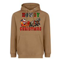 Toasted Coconut howdy christmas with santa riding his sleighs Heavyweight Hoodie - CowGirlArtShop