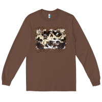 Chestnut Cowhide Leopard Background Long Sleeve Tee - JahusDesignShop