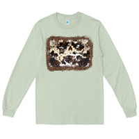 Matcha Cowhide Leopard Background Long Sleeve Tee - JahusDesignShop