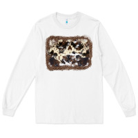 White Cowhide Leopard Background Long Sleeve Tee - JahusDesignShop