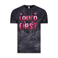 Cloud Black he loved us first 1 john 4 19 Vintage Tee - MaliasSmallBusiness