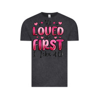 Vintage Black he loved us first 1 john 4 19 Vintage Tee - MaliasSmallBusiness