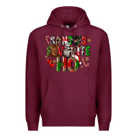 Burgundy santas favorite ho Premium Hoodie - CowGirlArtShop