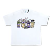 White skeleton coffee cups Urban Heavy Tee - NancyCooperArtShop