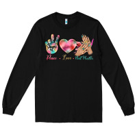 Black Peace Love Nail Hustler Long Sleeve Tee - BundleAndBundleShop