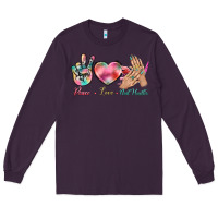 Plum Peace Love Nail Hustler Long Sleeve Tee - BundleAndBundleShop