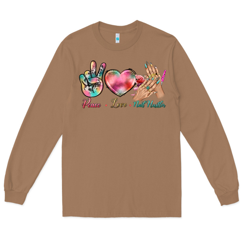 Peace Love Nail Hustler Long Sleeve Tee by BundleAndBundleShop | Teevron