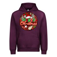Mauve Wine Merry christmas Urban Hoodie - FaDigitalArtStudio