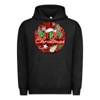 Pigment Black Merry christmas Urban Hoodie - FaDigitalArtStudio