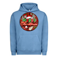 Pigment Pebble Blue Merry christmas Urban Hoodie - FaDigitalArtStudio