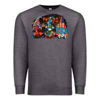 Charcoal Heather i love usa gnomes 4th of july Premium Sweatshirt - CowGirlArtShop