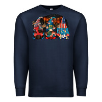 Navy i love usa gnomes 4th of july Premium Sweatshirt - CowGirlArtShop