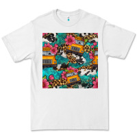 White western school bus seamless pattern Premium Tee - BundleAndBundleShop