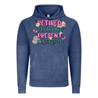 Vintage Denim retired library kid present bookish girlie Vintage Hoodie - MaliasSmallBusiness