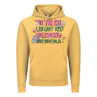 Vintage Mustard retired library kid present bookish girlie Vintage Hoodie - MaliasSmallBusiness