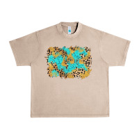 French Oak glitter leopard turquoise background Urban Heavy Tee - AdoDesignShop