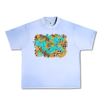 Grape Ice glitter leopard turquoise background Urban Heavy Tee - AdoDesignShop