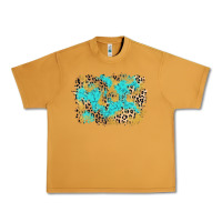 Peanut Butter glitter leopard turquoise background Urban Heavy Tee - AdoDesignShop