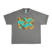 Tornado glitter leopard turquoise background Urban Heavy Tee - AdoDesignShop