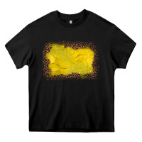 Black gemstone yellow leopard background Heavy Core Tee - JahusDesignShop